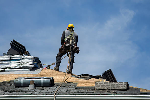 Professional Storm Damage Roof Repair technician working in Garrett, TX